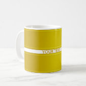 Mug Pente jaune vert BANNER + votre texte (Devant gauche)