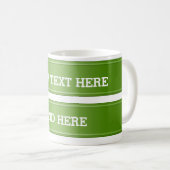 Mug Pente vert olive BANNER + votre texte (Devant droit)