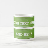 Mug Pente vert olive BANNER + votre texte (Centre)