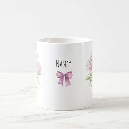 Mug Peonées roses avec céramique Bow (Centre)