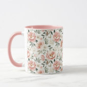 Mug Peonées roses poussiéreuses (Gauche)