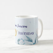 Mug Peonies 70th birthday Party Invitation (Devant droit)