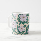 Mug Peonies blanches et Feuilles verts (Devant gauche)