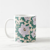 Mug Peonies blanches et Feuilles verts (Gauche)