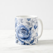 Mug Peonies bleues (Devant droit)