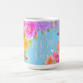 Mug Peonies romantiques Jardin Bleu Meilleure maman (Centre)