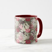 Mug Peonies rose rose fleurs fleurs jardin fleurie bou (Devant droit)