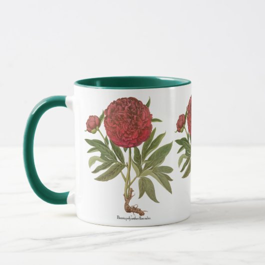Mug Peonies vintages, Fleurs de pivoines par Basilius (Gauche)