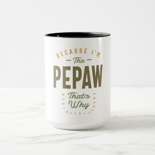 Mug Pepaw - Papa Grand-Père L'Autorité Ultime (Centre)