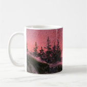 Mug Pépins couverts de neige hiver coucher rouge hiver (Gauche)