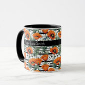 Mug Pépites de Californie d'Orange Blancs noirs (Devant gauche)