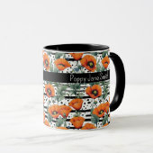 Mug Pépites de Californie d'Orange Blancs noirs (Devant droit)