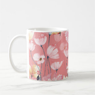 Mug Pépites Pastel : Aquarelle Florale Sans Seamless.
