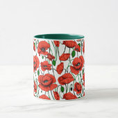 Mug Pépites rouges dans un champ sur blanc (Centre)