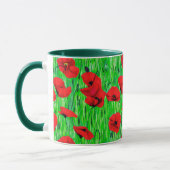 Mug Pépites rouges dans un champ vert (Gauche)