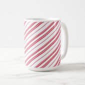 Mug Peppermint Christmas Candy Cane Stripes (Devant droit)
