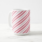Mug Peppermint Christmas Candy Cane Stripes (Devant gauche)