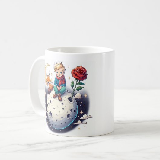 Mug Pequeno Príncipe sentado na lua (Devant gauche)