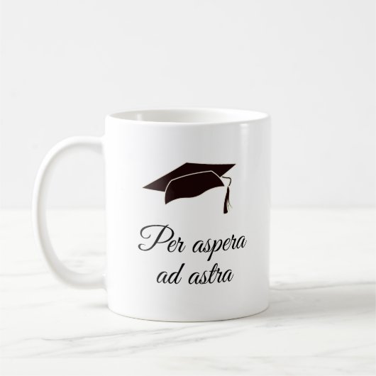 Mug Per aspera ad astra Citation latine Script (Gauche)