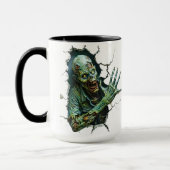 Mug Percée de zombie – Café d'horreur effrayant  (Gauche)