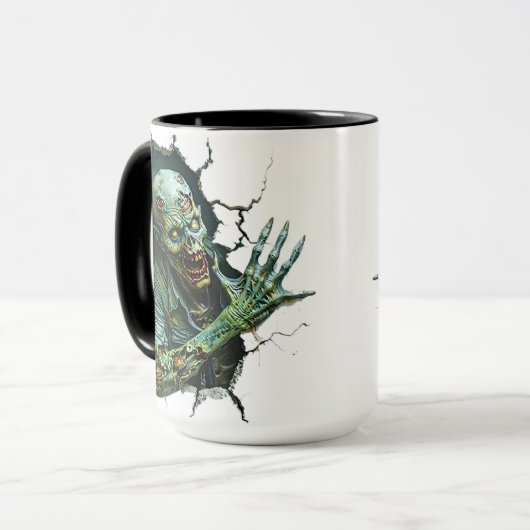 Mug Percées de zombie - Café d'horreur Déplaisant (Devant gauche)