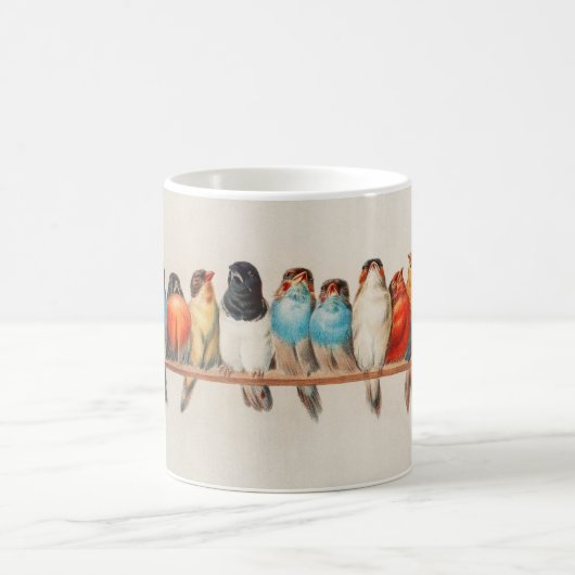 Mug Perche antique des oiseaux Hector Giacomelli (Centre)