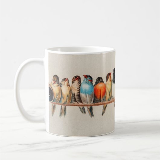 Mug Perche antique des oiseaux Hector Giacomelli (Gauche)