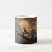Mug Perche Lune : Un Oiseau Solitaire au crépuscule (Centre)