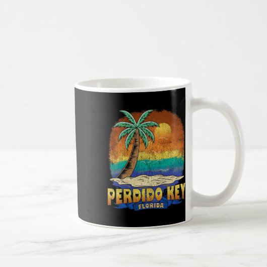 Mug Perdido Key Floride Vintage Souvenir dénudé (Droite)