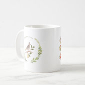 Mug Perdrix | 12 Jours de Noël Monogramme Fêtes (Devant gauche)