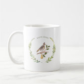 Mug Perdrix | 12 Jours de Noël Monogramme Fêtes (Gauche)