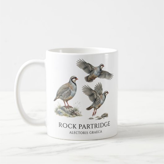 Mug Perdrix bartavelle ,Alectoris Graeca Oiseaux de Ch (Gauche)