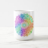 Mug Perdu dans la Mandala Graphique Néon Arc-en-Ciel V (Centre)