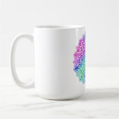 Mug Perdu dans la Mandala Graphique Néon Arc-en-Ciel V (Gauche)