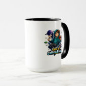 Mug Perdu dans le café et les livres – Cadeau pour ama (Devant droit)