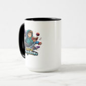 Mug Perdu dans le café et les livres – Cadeau pour ama (Devant gauche)