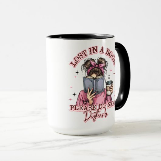 Mug Perdu dans un livre... (Devant droit)