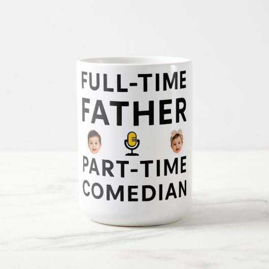 Mug Père à plein temps, comique à temps partiel (Centre)