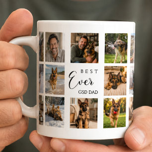 Mug Père chien GSD papa photomontage blanc noir