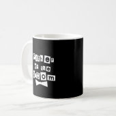 Mug Père de blanc de marié sur le noir (Devant gauche)
