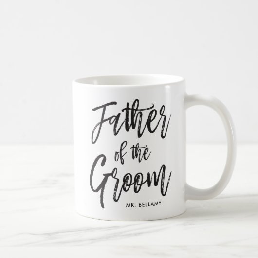 Mug Père de la chambre | Style de script Mariage perso (Droite)