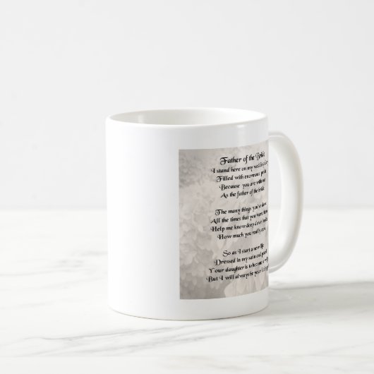 Mug Père de la jeune mariée - blanc (Devant droit)