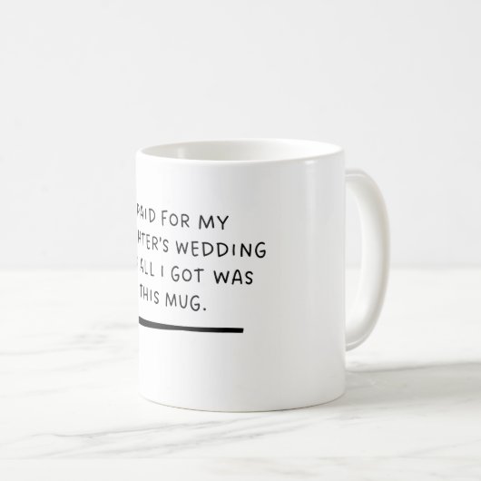 Mug Père de la mariée (Devant droit)