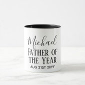 Mug Père de l'année PAPA mari homme CUSTOPM TEXTE (Centre)