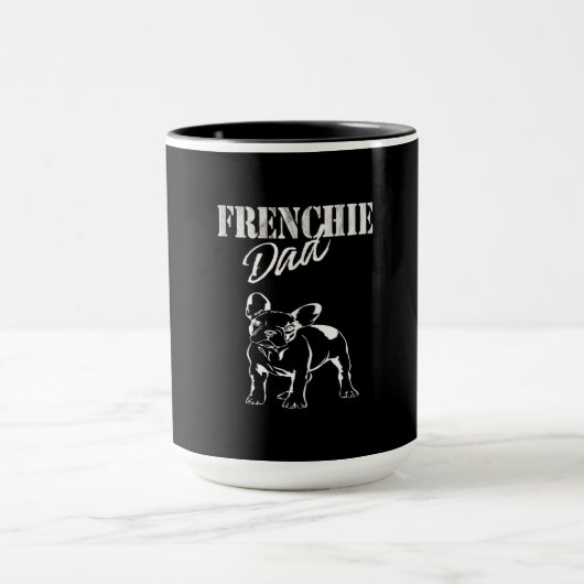 Mug père de mignonne frenchie | drôle de cadeau de bul (Centre)