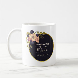 Mug Père du Marié Aquarelle Hivernale Fleurs Rose
