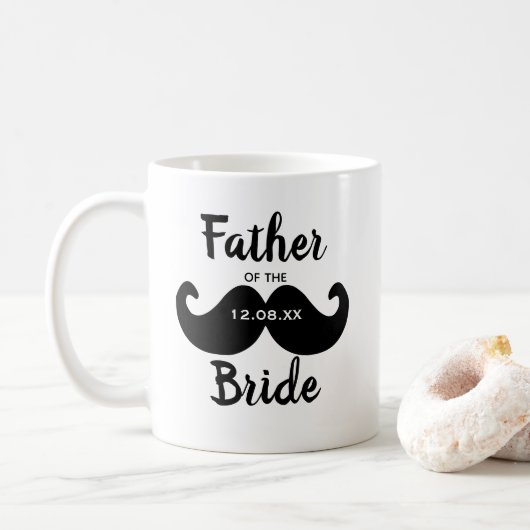 Mug Père élégant classique de la mariée Mustache (Avec donut)