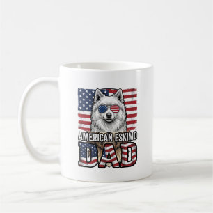 Mug Père Esquimau Américain Patriotique Vintage Chien