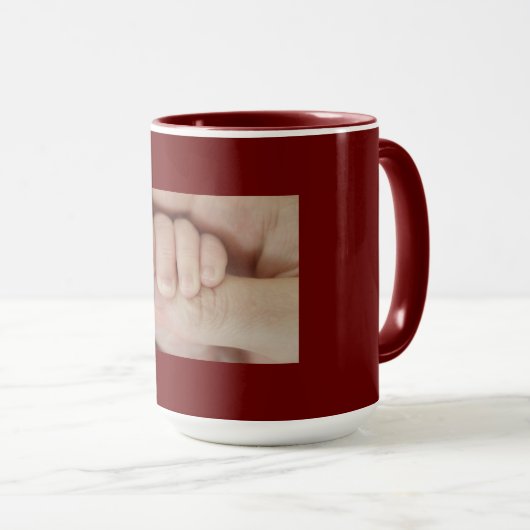 Mug Père et enfant main dans la main (Devant droit)