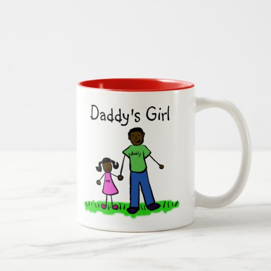 Mug père et fille (nom de la Personnaliser) (Droit)